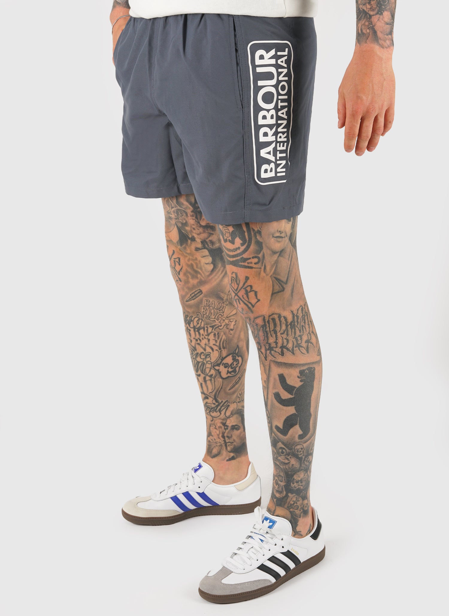 Large Logo Swim Shorts - Grey