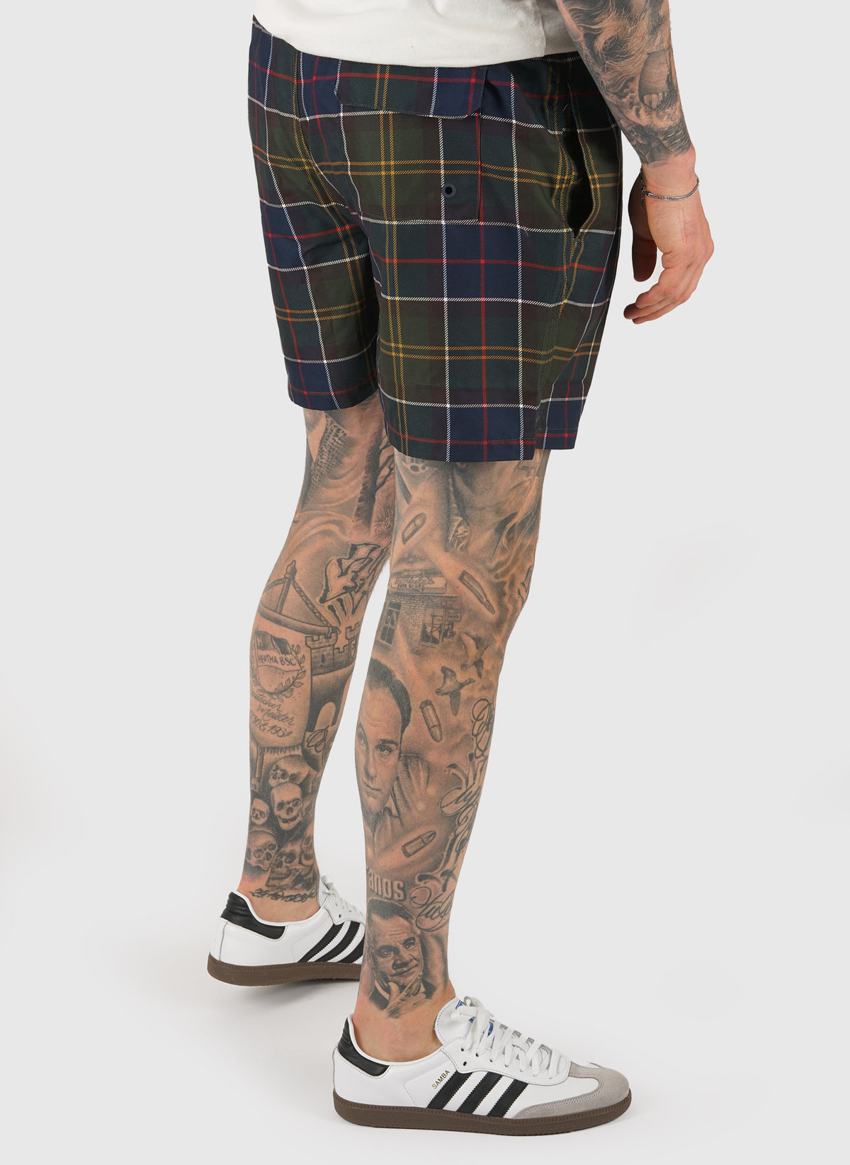 Staple Tartan Swim Shorts - Classic Tartan