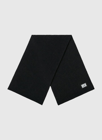 Extra Fine Merino Wool Scarf - Black