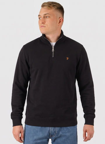 Arnold 1/4 Zip Sweatshirt - Black