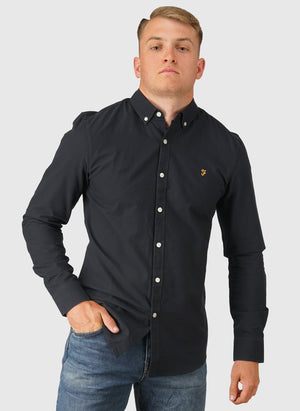 Brewer Slim Fit Hemd - Navy