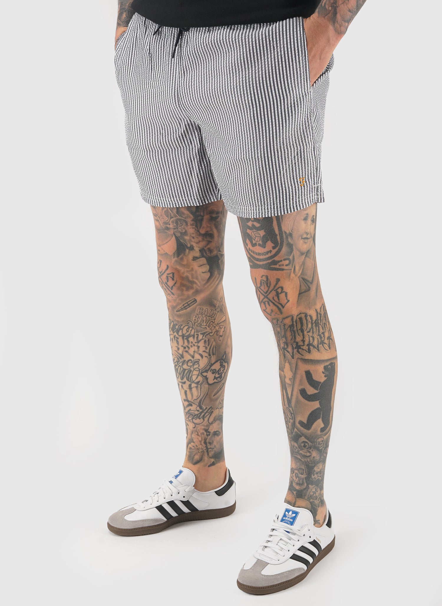 Colbert Seersucker Swim Short - True Navy
