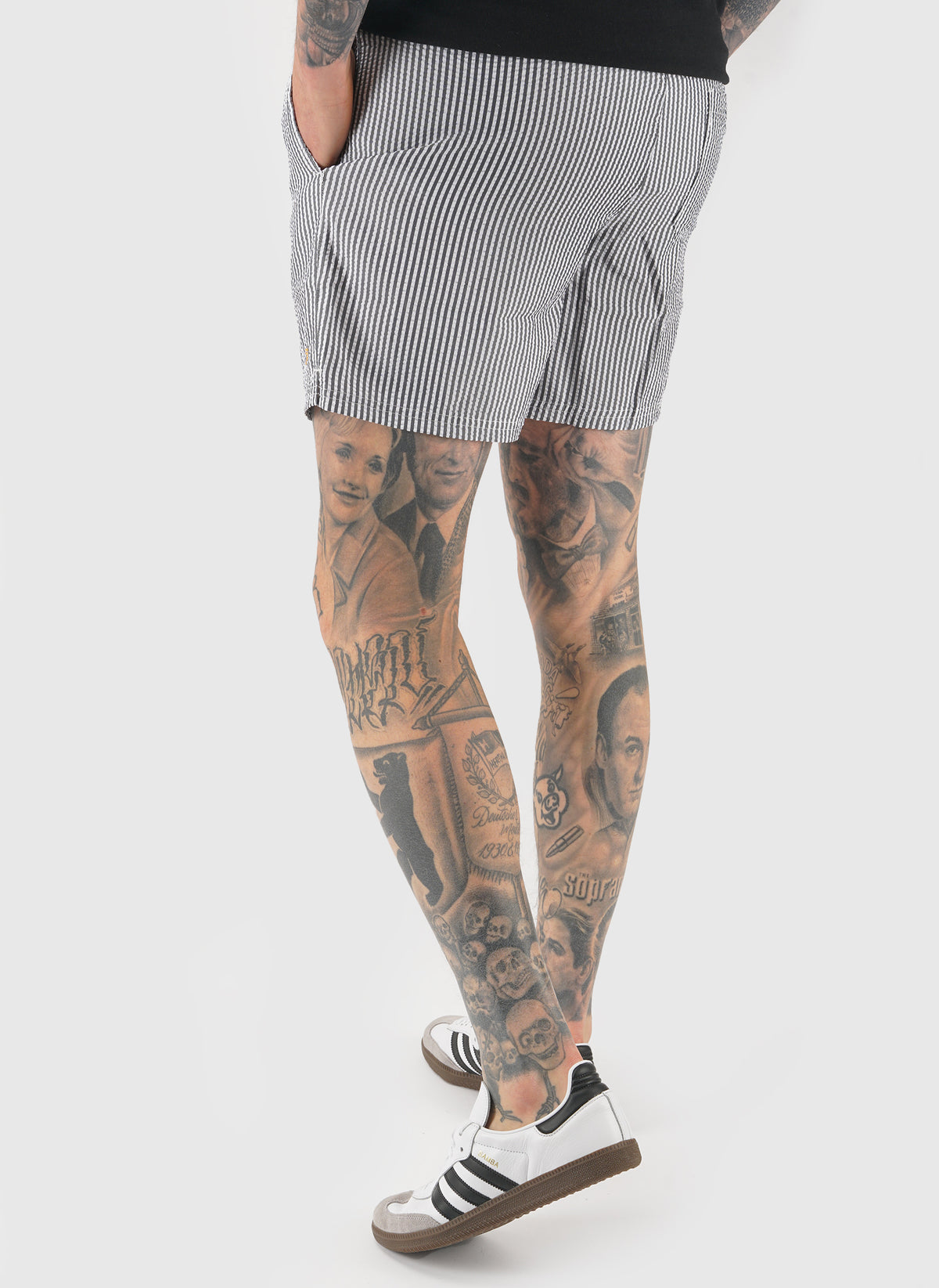 Colbert Seersucker Swim Short - True Navy