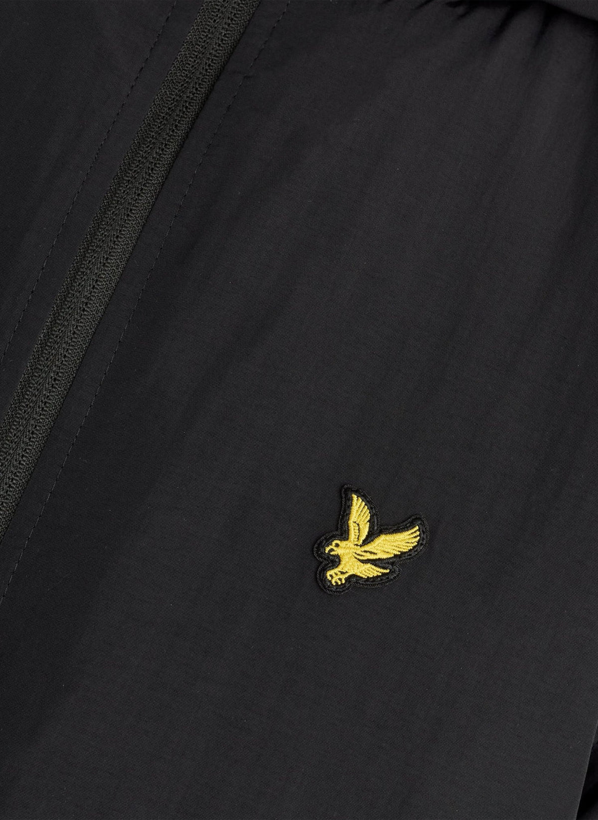 Taped Zip Through Jacket - Jet Black