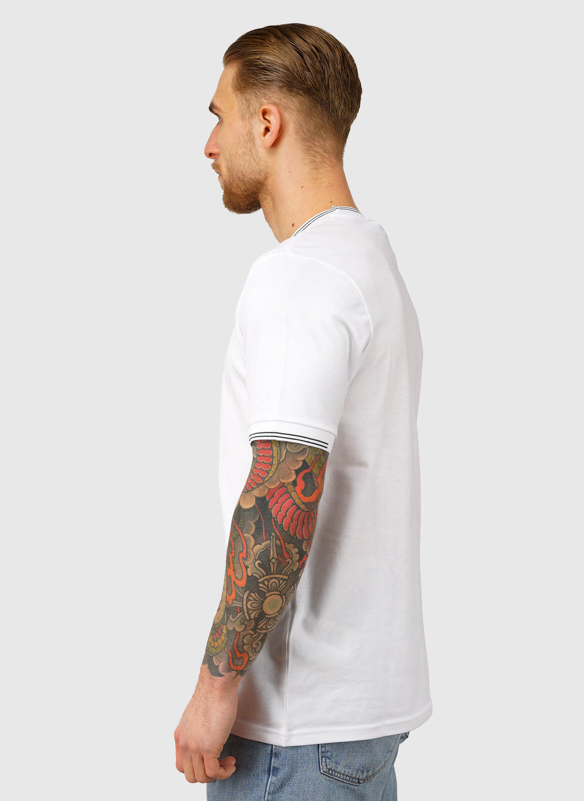 Fine Tipped T-Shirt - White/Everglade