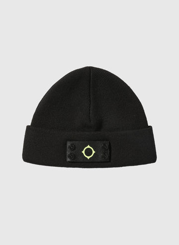 Badge Beanie - Jet Black