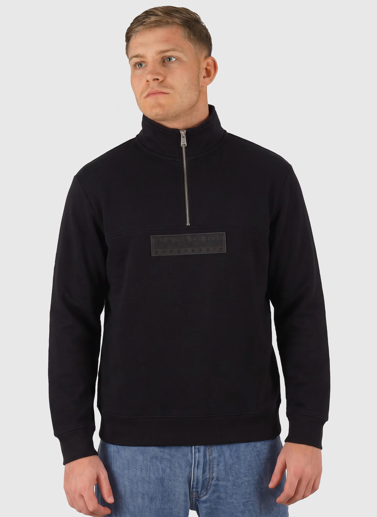 B-Box Logo Half Zip Sweatshirt - Black Beauty