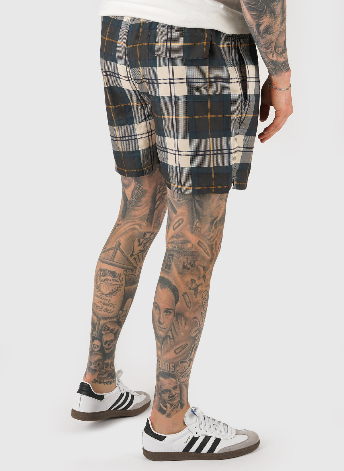 Staple Tartan Swim Shorts - Ancient Tartan