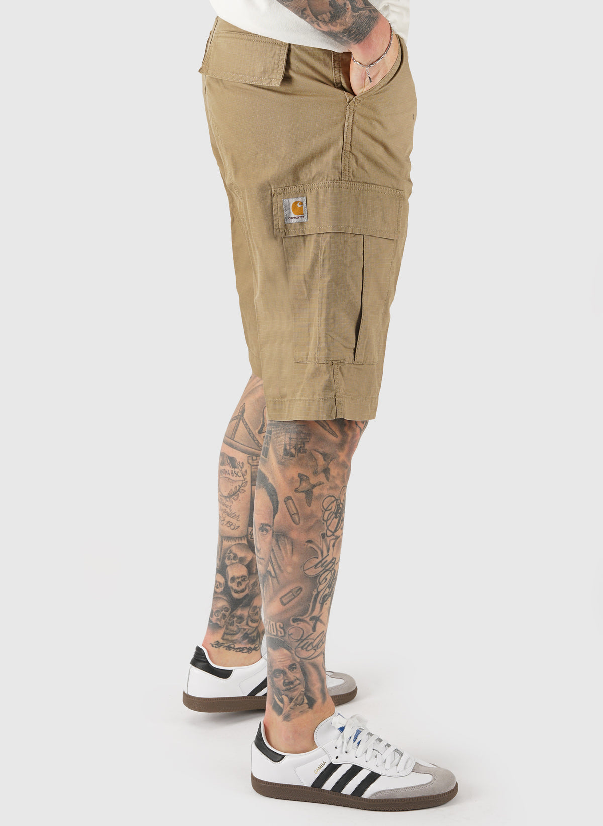 Regular Cargo Short - Leather Rinsed