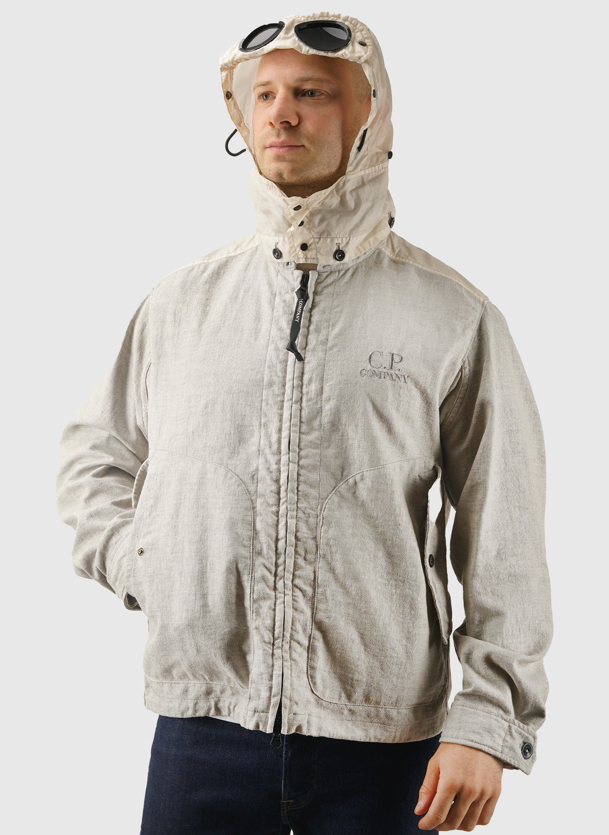 Rafia-R Hooded Lens Jacket - Dove