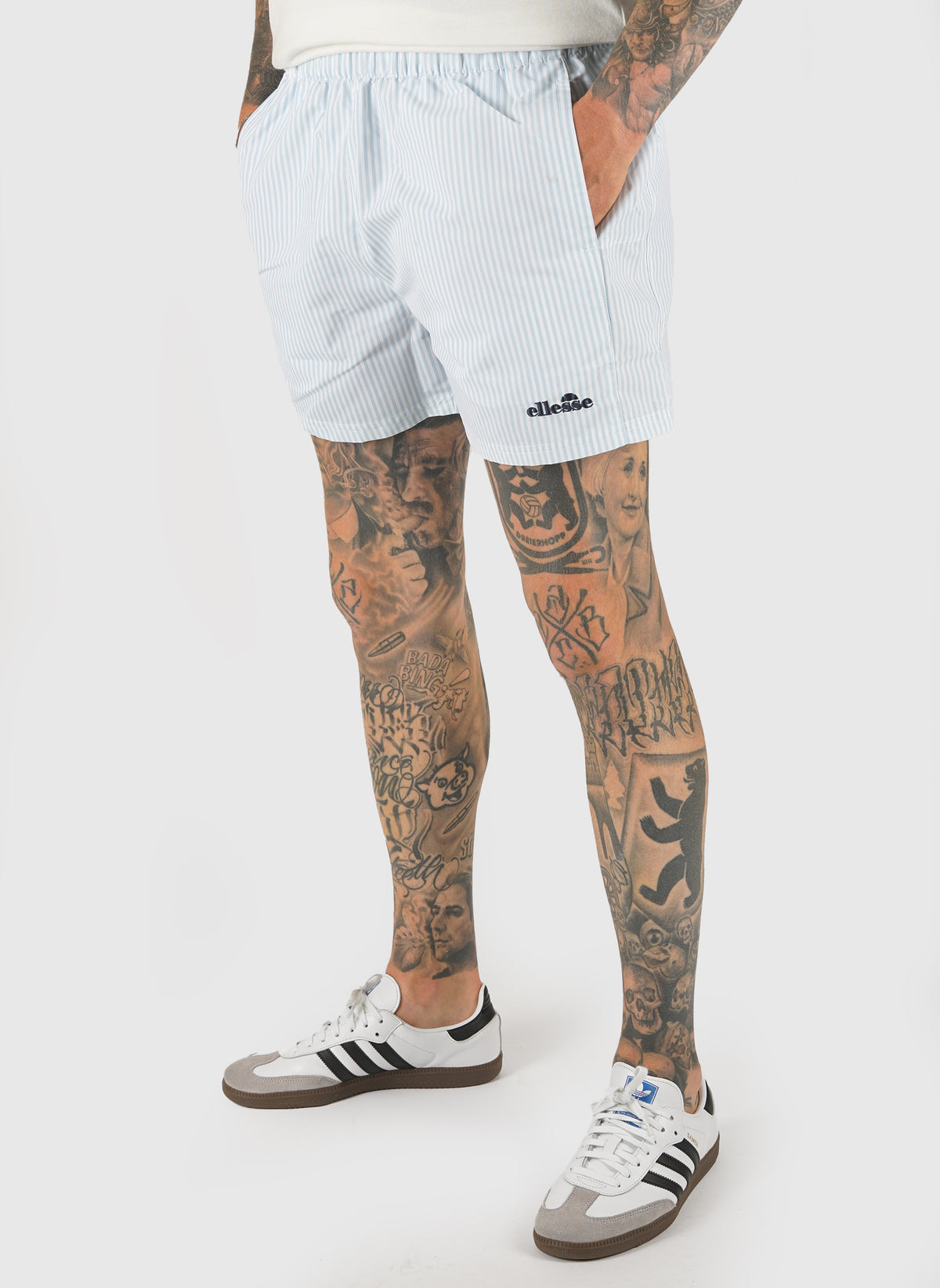 Sylbio Swimshort - White/Light Blue