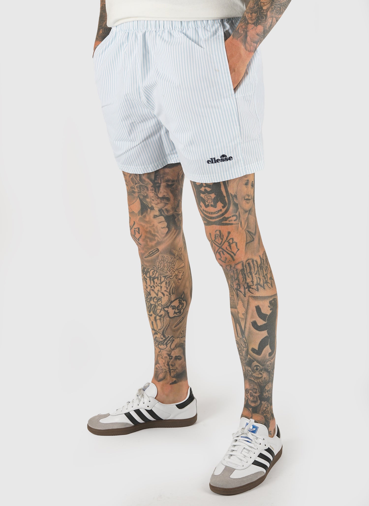 Sylbio Swimshort - White/Light Blue