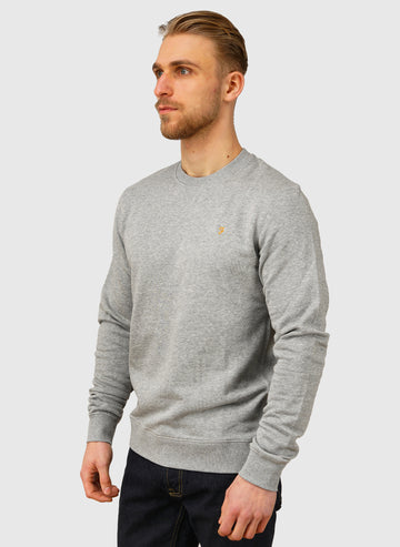 Tim New Crew Neck Sweatshirt - Light Gray Marl