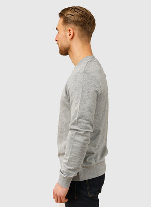 Tim New Crew Neck Sweatshirt - Light Grey Marl