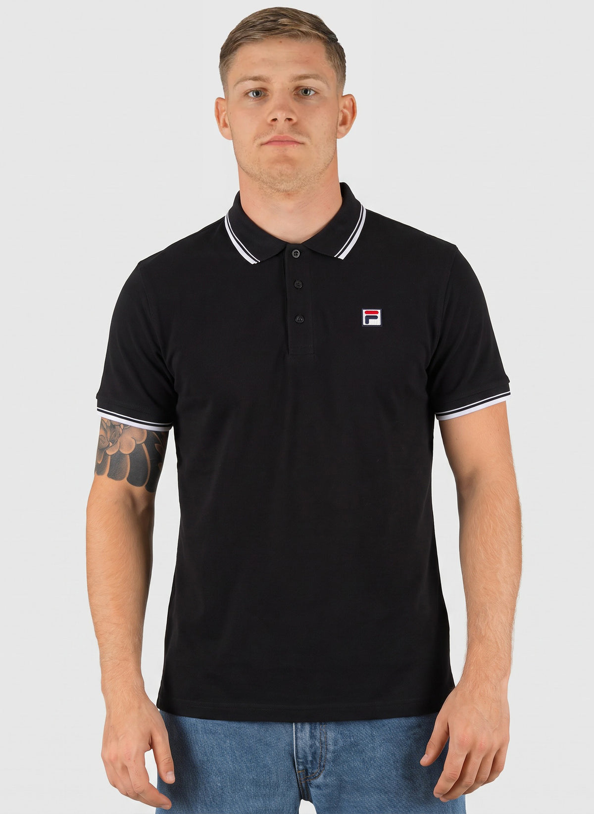 Biella Tipped Poloshirt - Black