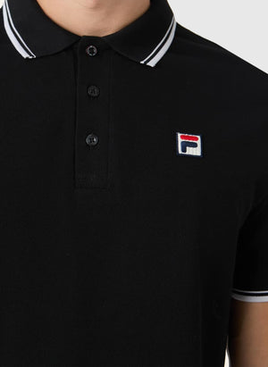 Biella Tipped Poloshirt - Black