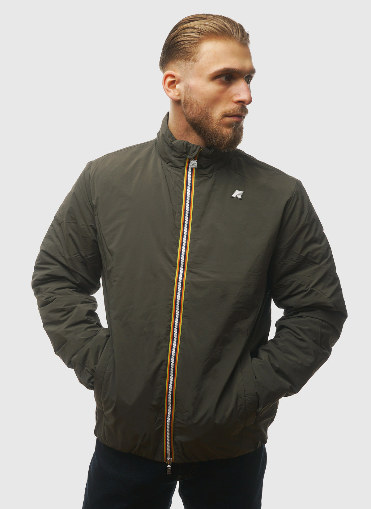 Valentine Plain Warm Jacket - Green Blackish
