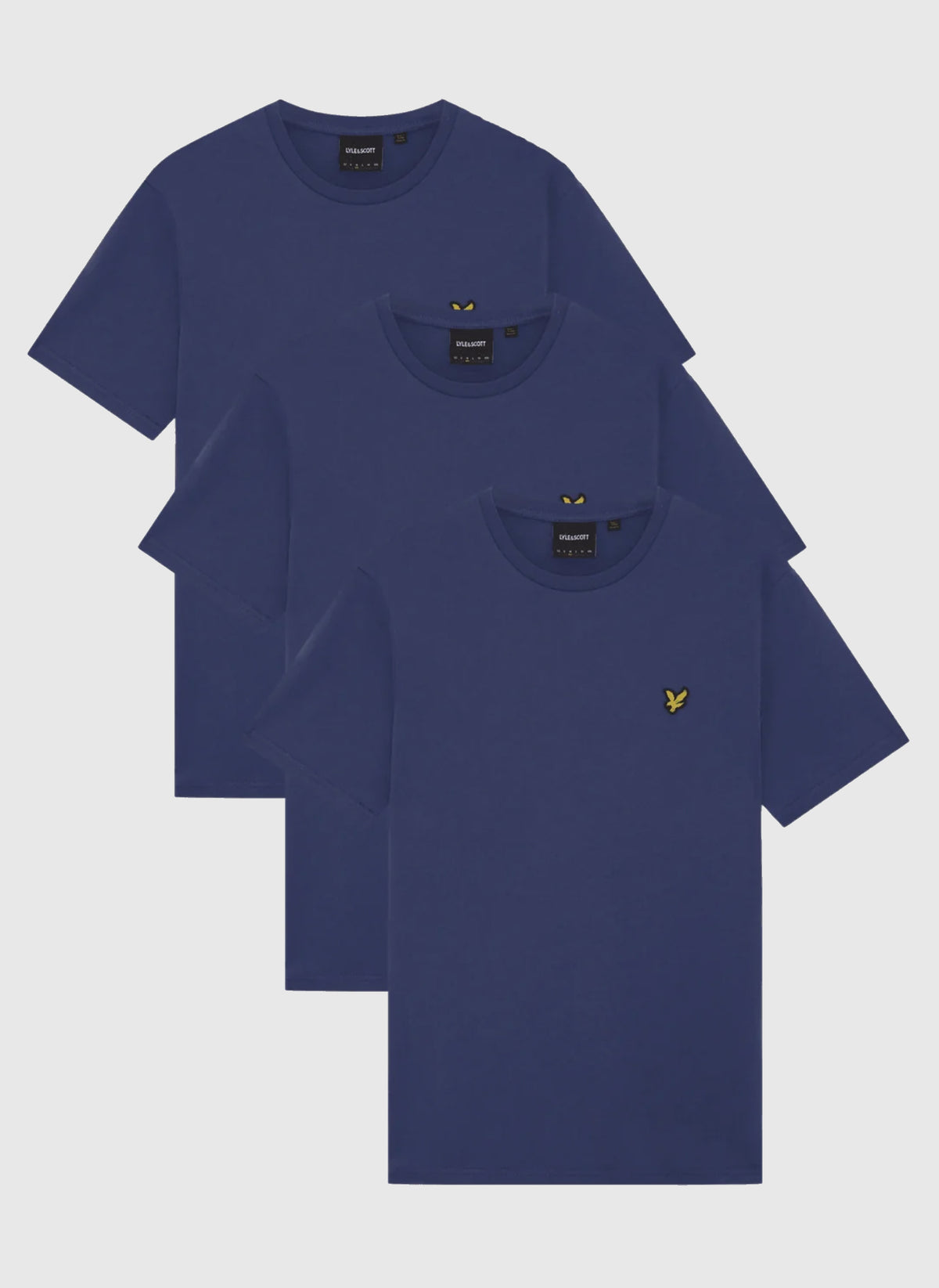 3-Pack Plain T-Shirt - Navy