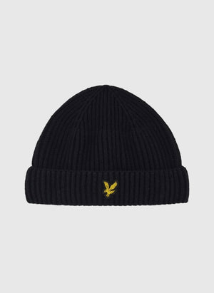 Ribbed Beanie - Jet Black