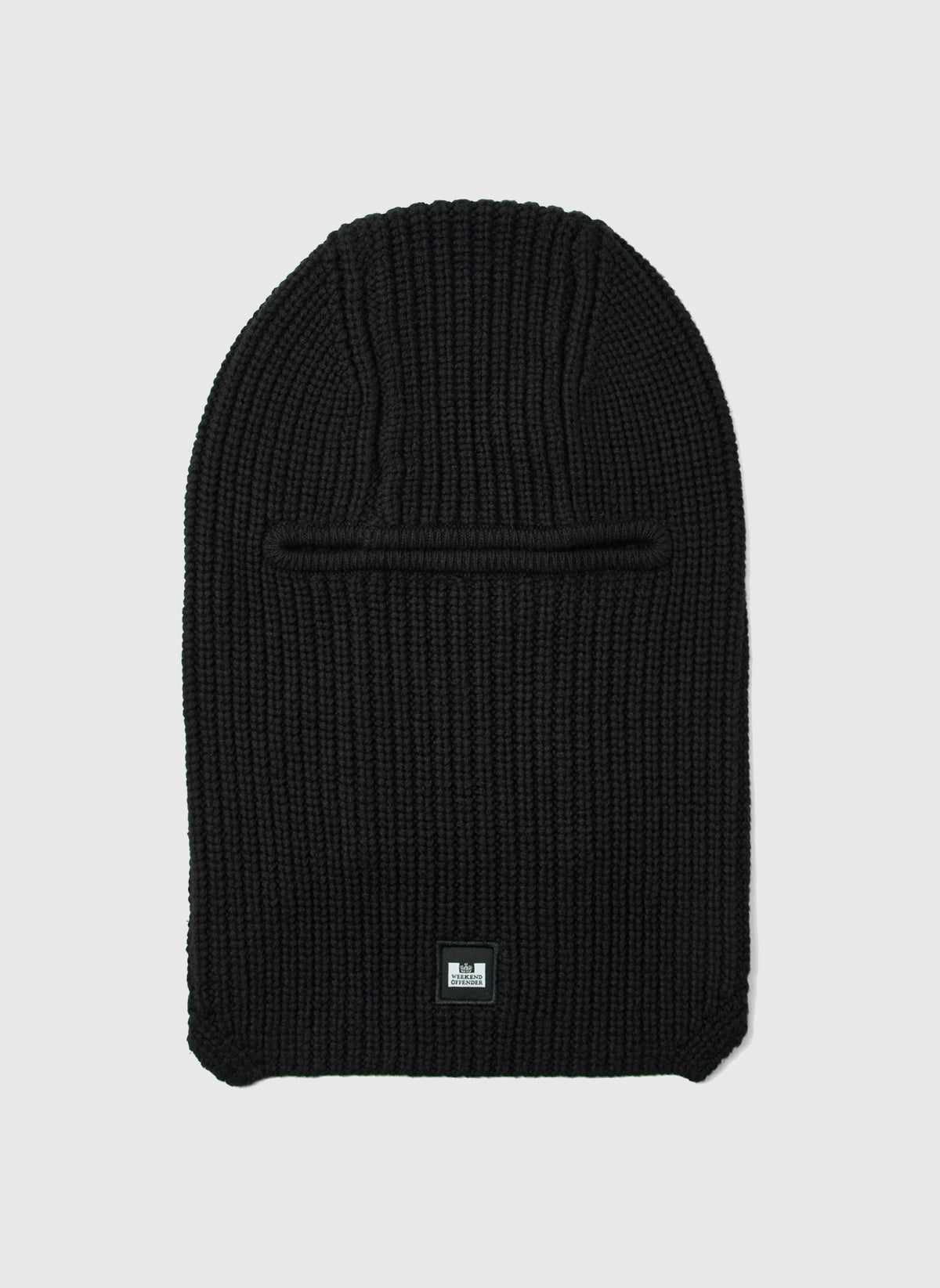 Oden Rib Knit Sturmhaube - Black