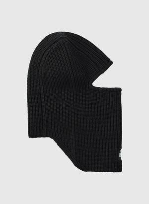 Oden Rib Knit Sturmhaube - Black
