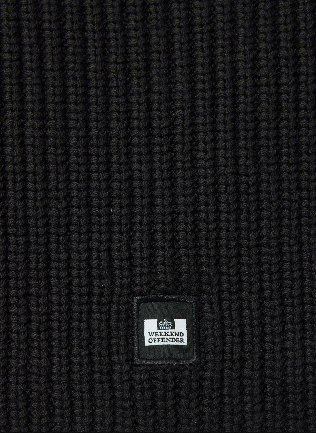 Oden Rib Knit Sturmhaube - Black