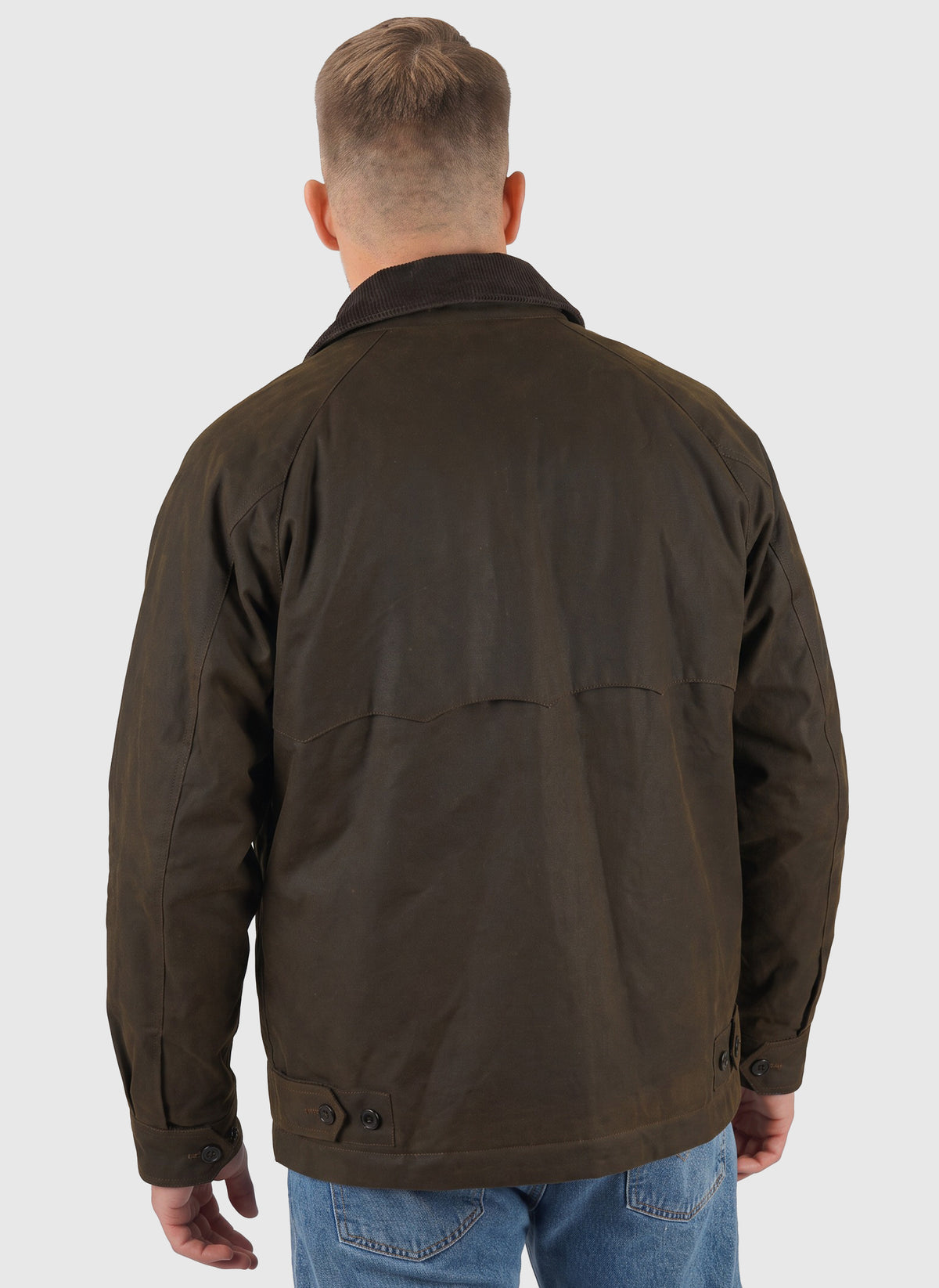 Waxed Cotton Deck Jacket - Deep Moss