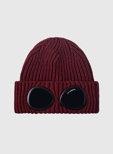 Extra Fine Merino Wool Goggle Beanie - Andorra Red