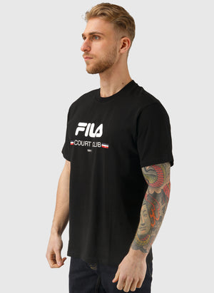 Doccia Logo Graphic T-Shirt- Black