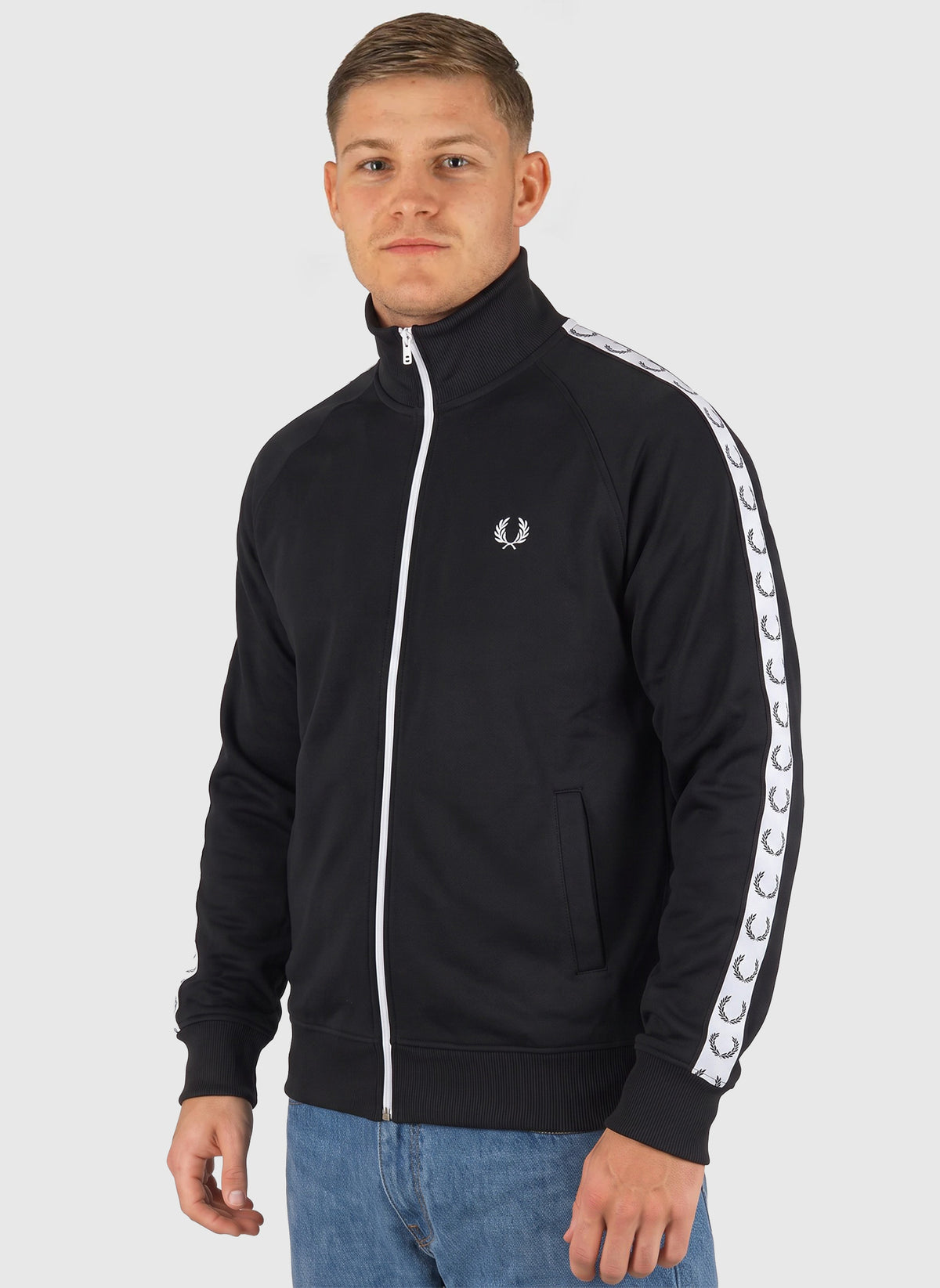 Taped Track Jacket - Black