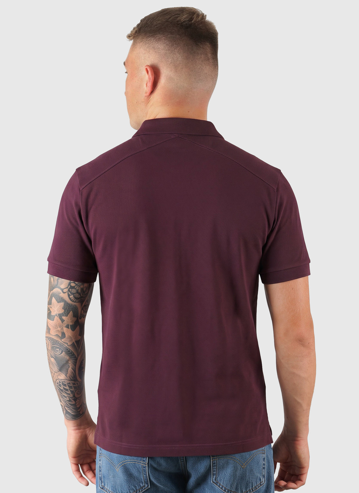 Pique Logo Poloshirt - Wine