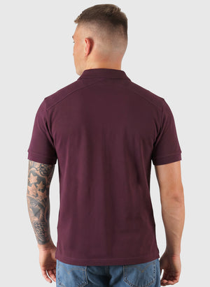Pique Logo Poloshirt - Wine
