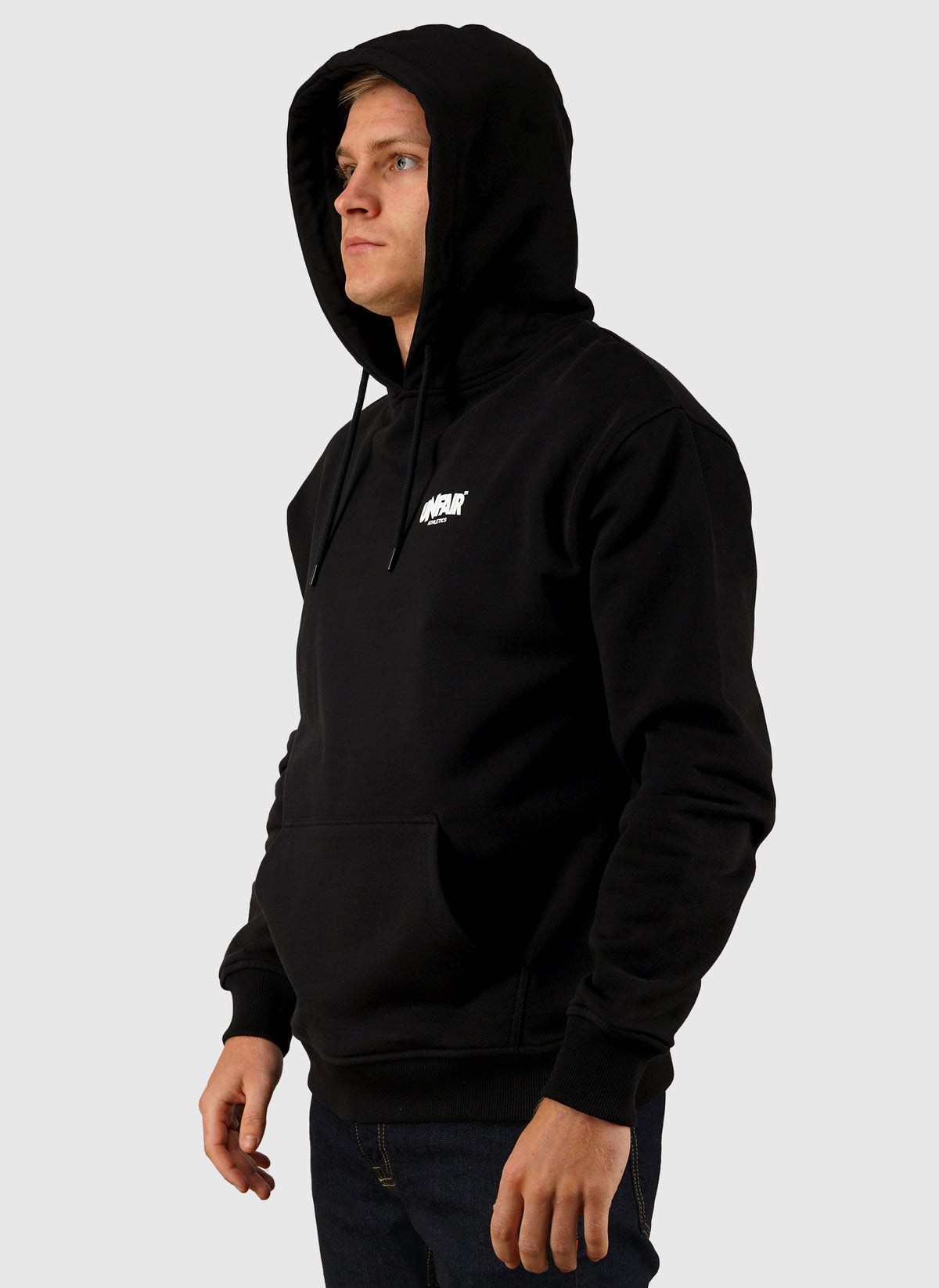 Classic Label Pocket Print DS Hoodie - Black