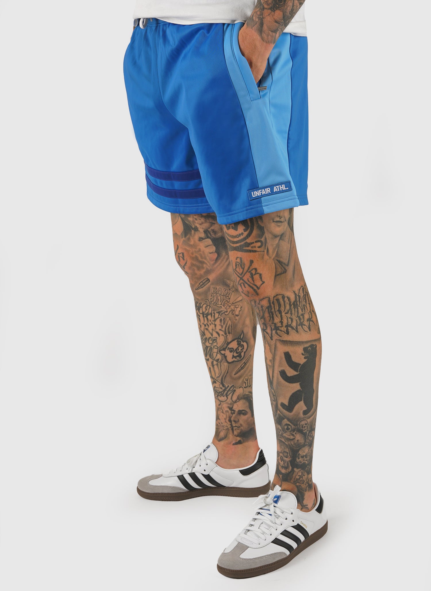 DMWU Athletic Shorts - Royal/Skyblue