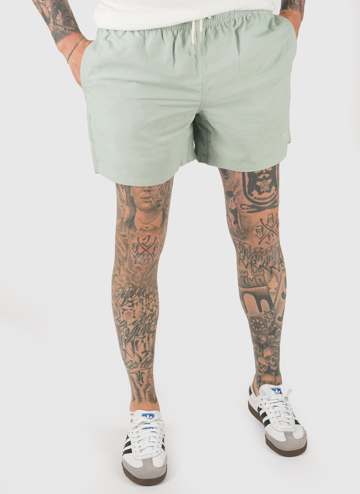 Staple Logo Swim Shorts - Pale Apple