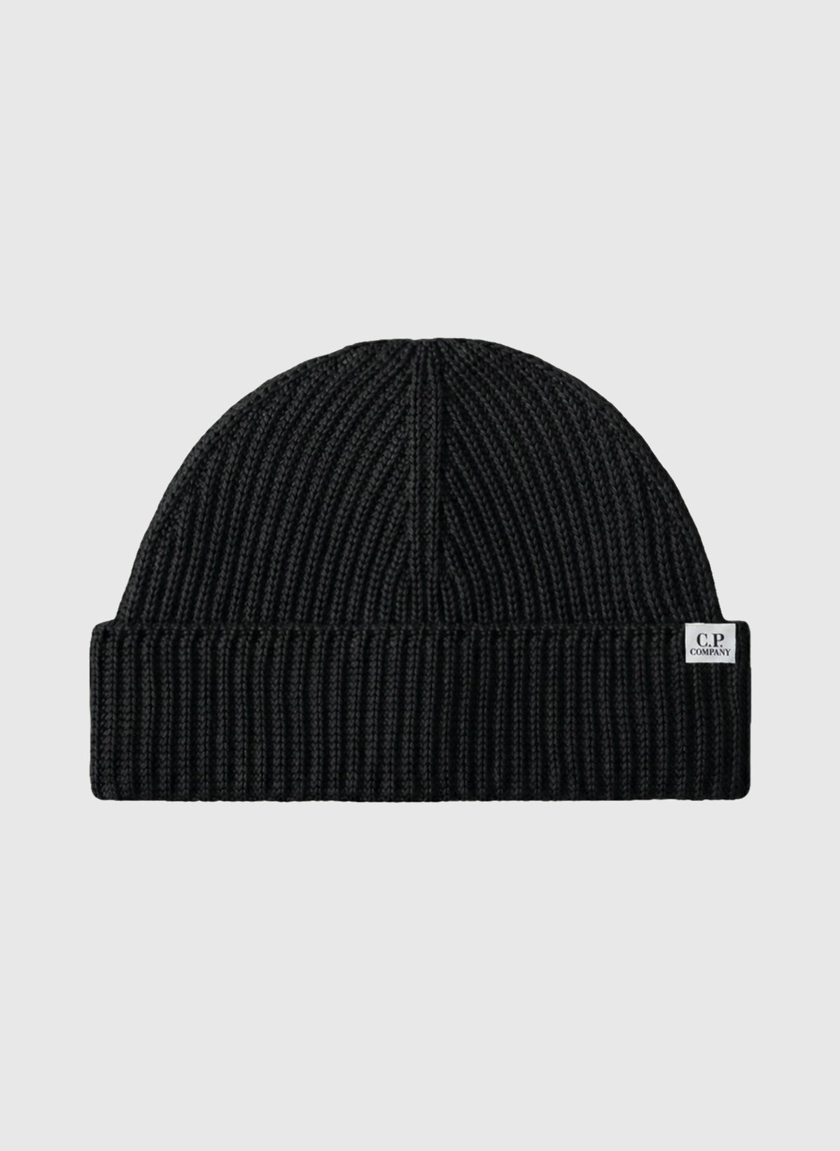 Extra Fine Merino Wool Knit Beanie - Black