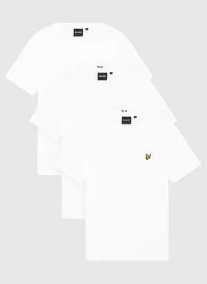 3-Pack Plain T-Shirt - White