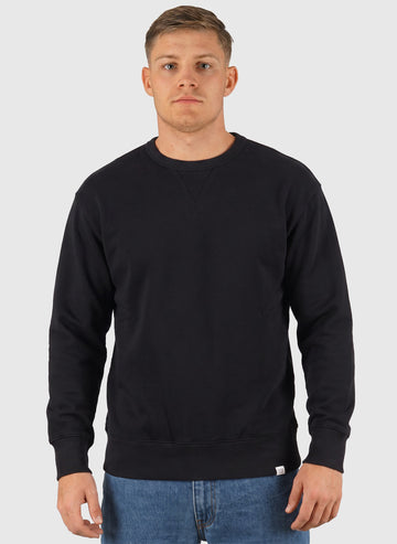 Gilja Brushed Diagonal Fleece Sweatshirt - Black