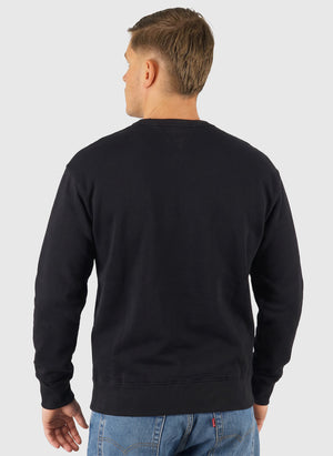 Gilja Brushed Diagonal Fleece Sweatshirt - Black