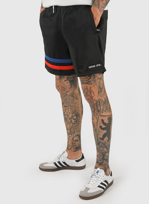 DMWU Athletic Shorts - Black Tricolore