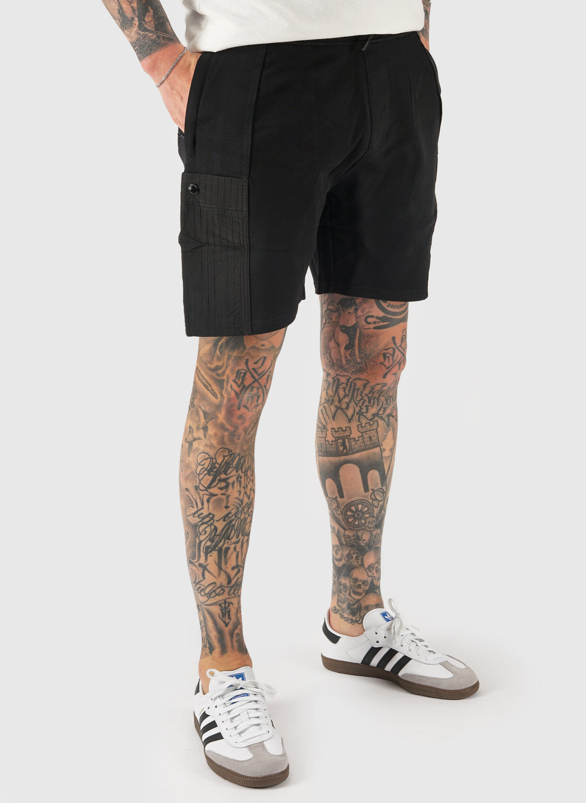 Chiyoda Ripstop Pocket Shorts - Black