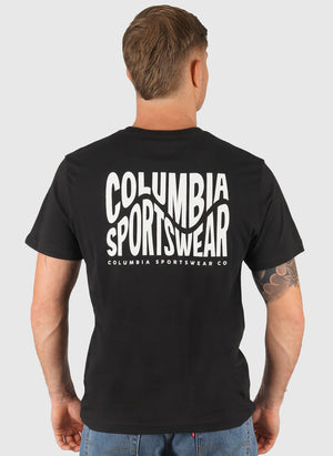 CSC Outdoor Back Graphic T-Shirt - Black Wavy