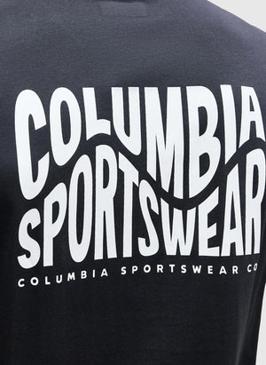CSC Outdoor Back Graphic T-Shirt - Black Wavy