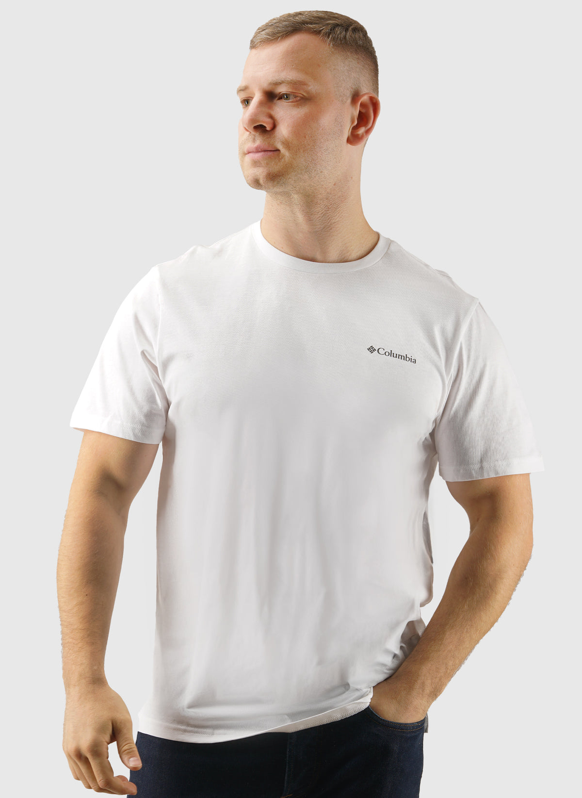 CSC Logo Back T-Shirt - White Boxy Bra