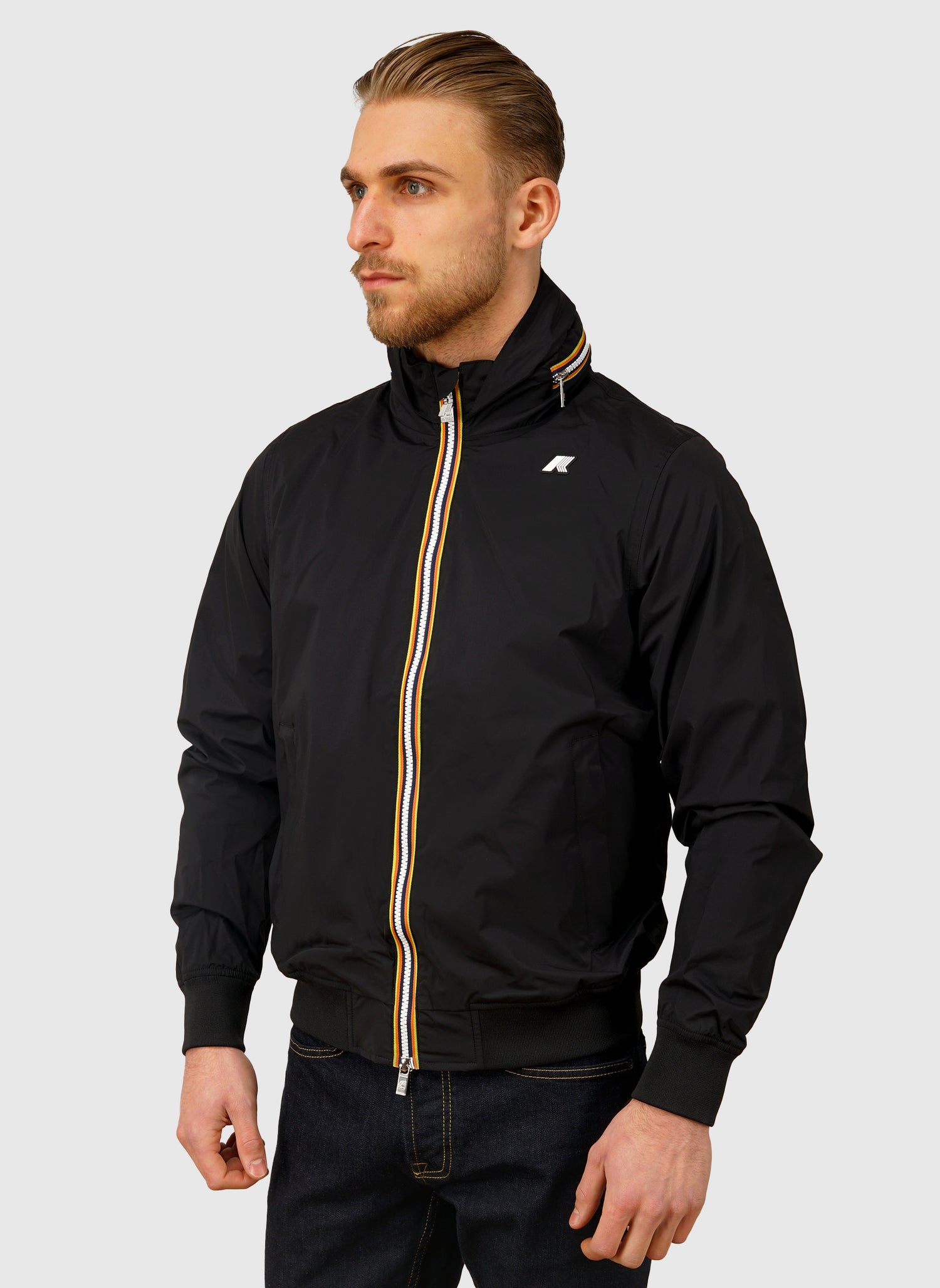 Amaury Stretch Nylon Jacket - Black Pure