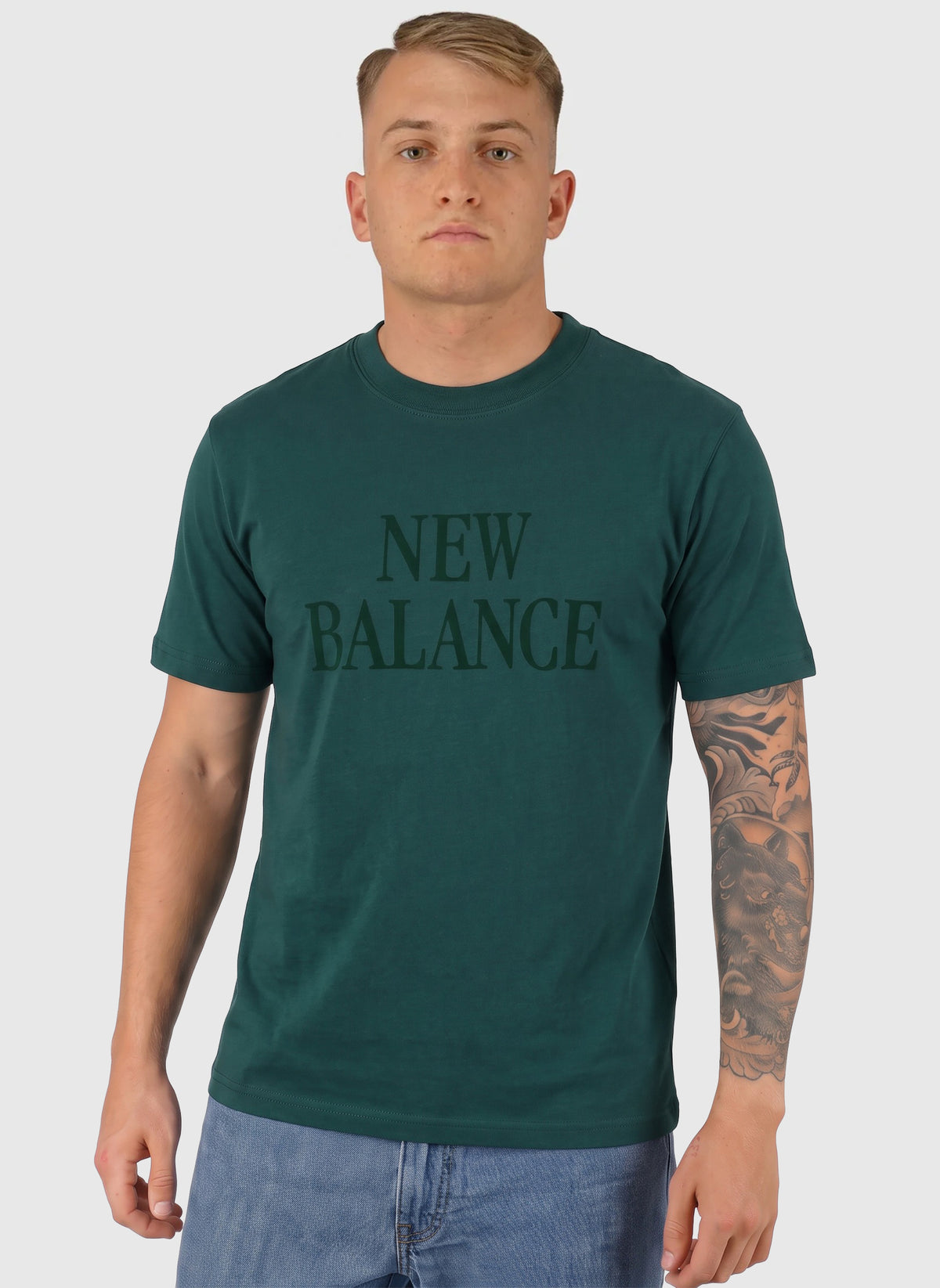 Athletics Flocked Logo T-Shirt - Green