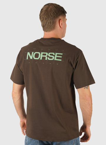 Norse x BST Back Print T-Shirt - Delicioso Brown