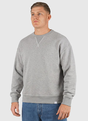 Gilja Brushed Diagonal Fleece Sweatshirt - Grey Melange