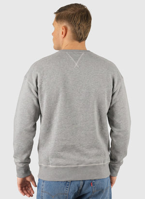 Gilja Brushed Diagonal Fleece Sweatshirt - Grey Melange