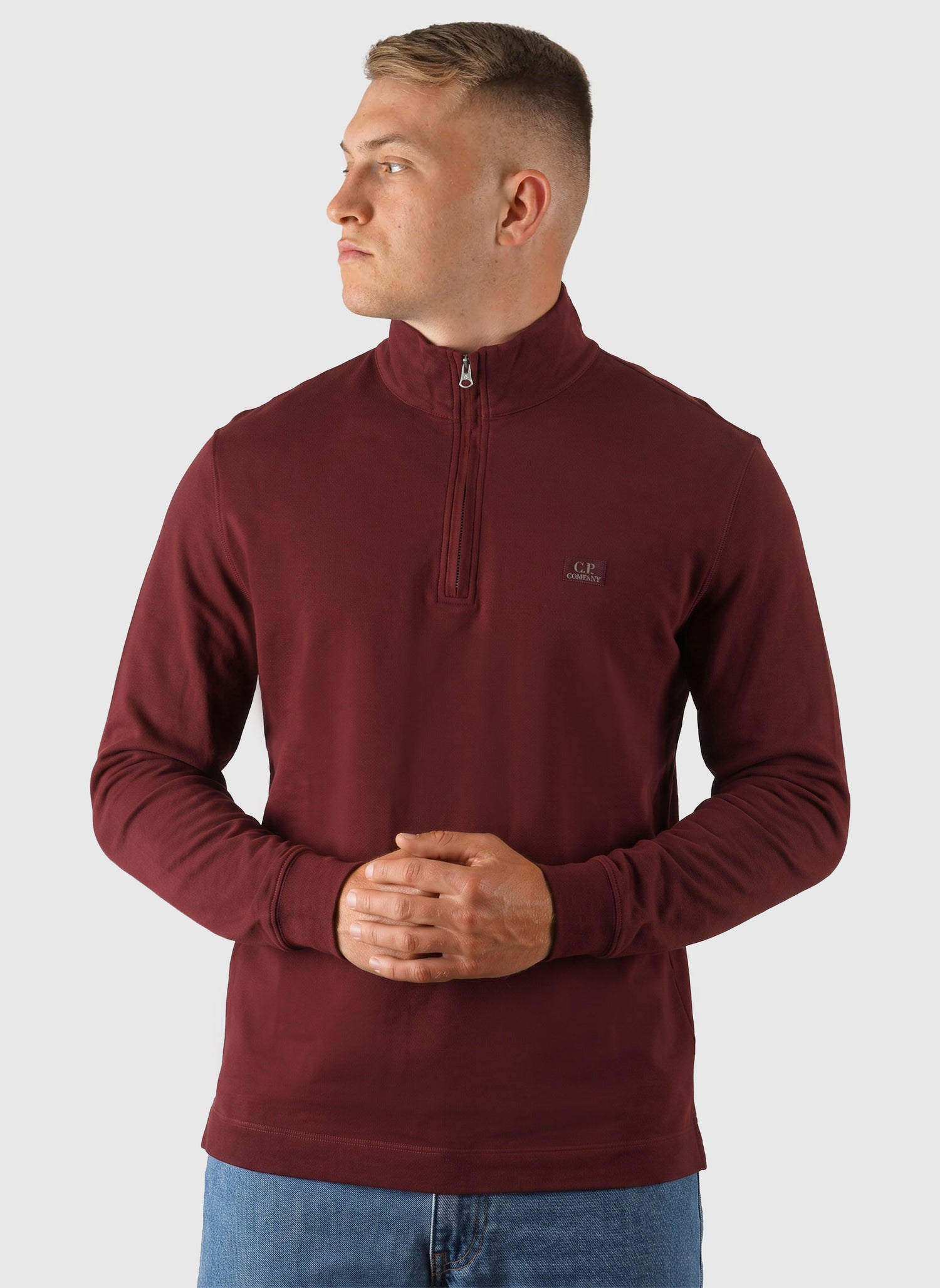 Stretch Piquet 1/2 Zip Long Sleeve Polo - Andorra Red